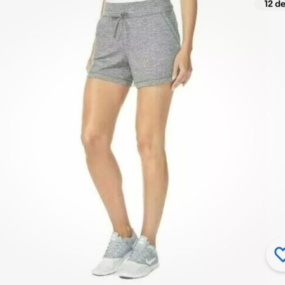 32 Degrees Cool Gray Drawstring Shorts XXL Womens Casual Lounge Wear